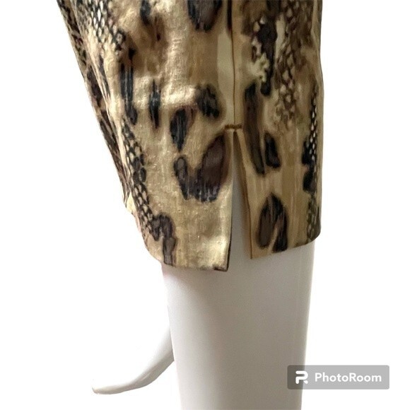 Chico's So Slimming Brigitte Animal Snake Print Crop Pants Chico's Size 2 (12) - Picture 5 of 10